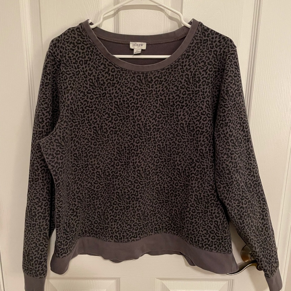 J Crew factory leopard sweatshirt